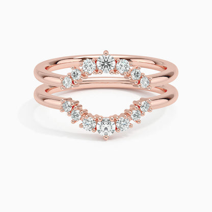 Aria Nested Contoured Diamond Ring Stack (1/3 ct. tw.) in 18K White Gold