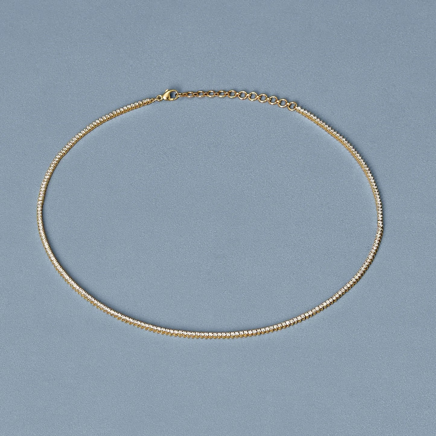 3.2 CTW LAB-Created Diamond Adjustable Tennis Choker
