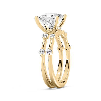 Mila Princess Cut Wedding Set