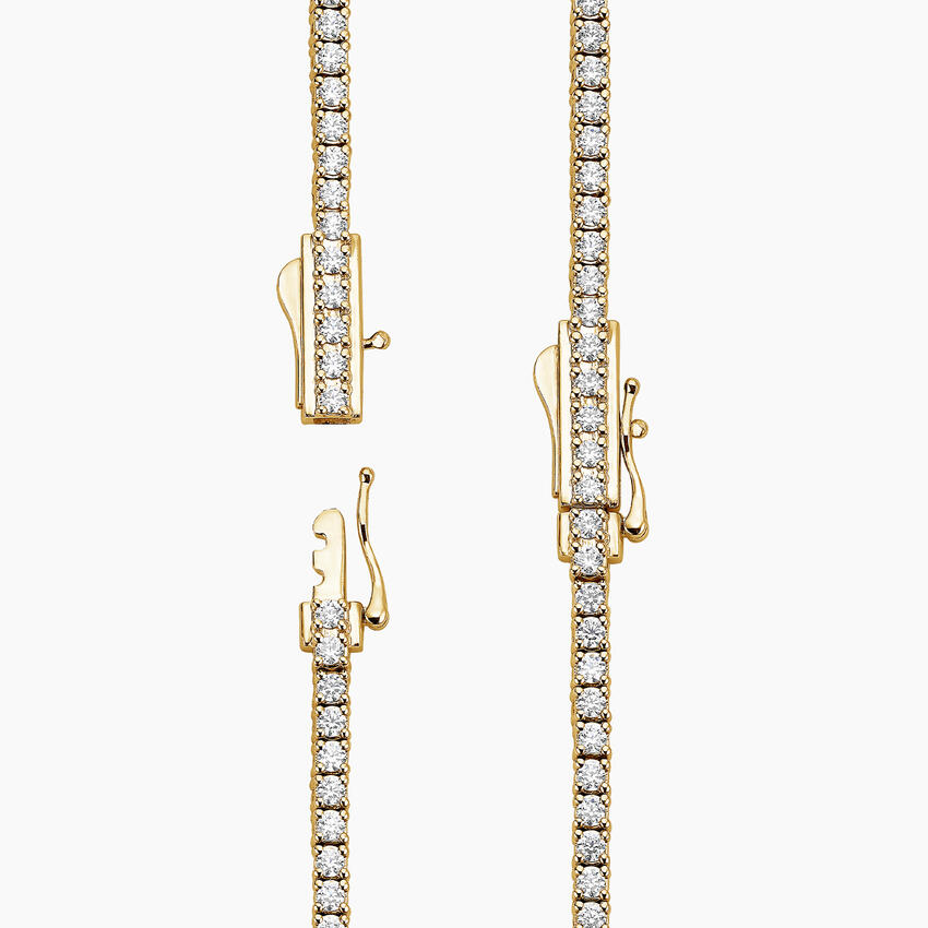 Perfect Four-Prong Lab Diamond Tennis Necklace in 18K Gold
