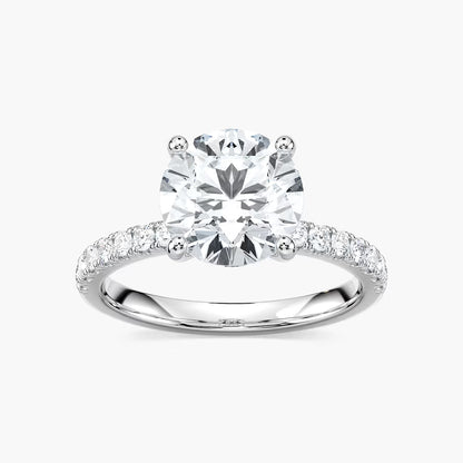 Classic Round Hidden Halo Ring