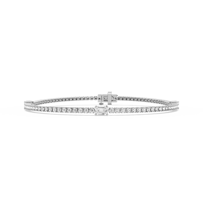 3 Station Tennis Bracelet