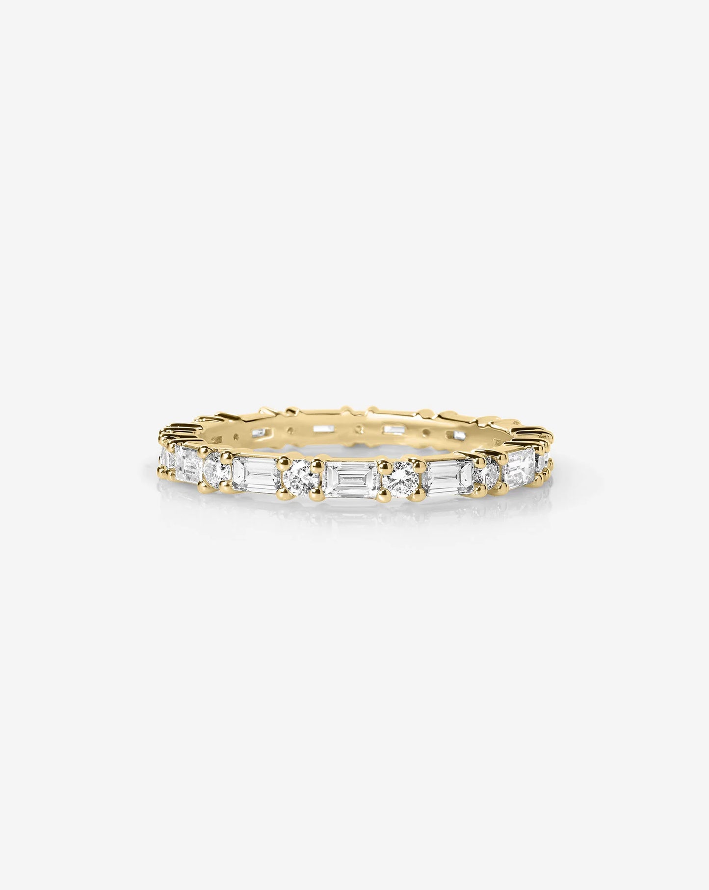 Baguette + Round Eternity Band
