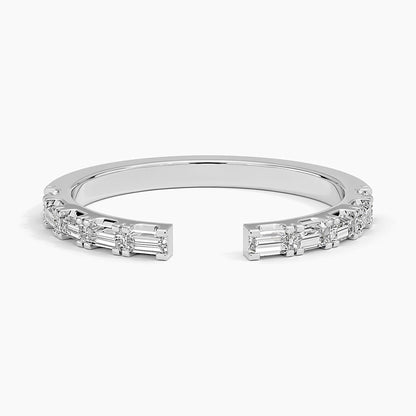 Emma Baguette Diamond Open Ring