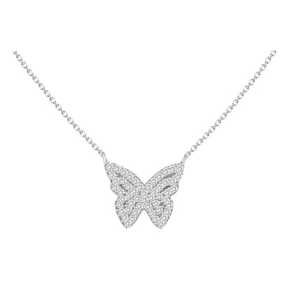 Dainty Diamond Butterfly Necklace