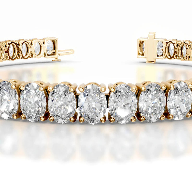 Audrey 12.5 CT Oval Tennis Lab Grown Diamond Bracelet