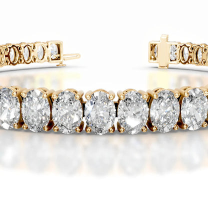 Audrey 12.5 CT Oval Tennis Lab Grown Diamond Bracelet