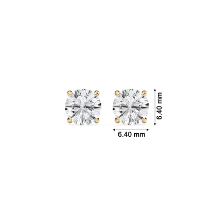 Hidden Halo Round Diamond Earrings