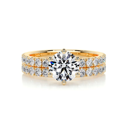1.50 CT ROUND SOLITAIRE F/VS DIAMOND BRIDAL RING SET