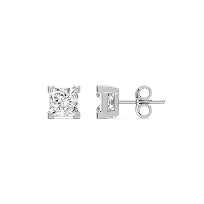 Princess-Cut Lab Diamond Studs
