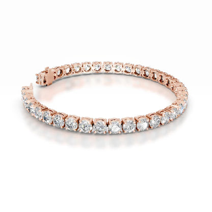 Belle 15 CT Round Tennis Lab Grown Diamond Bracelet - 14K Yellow Gold