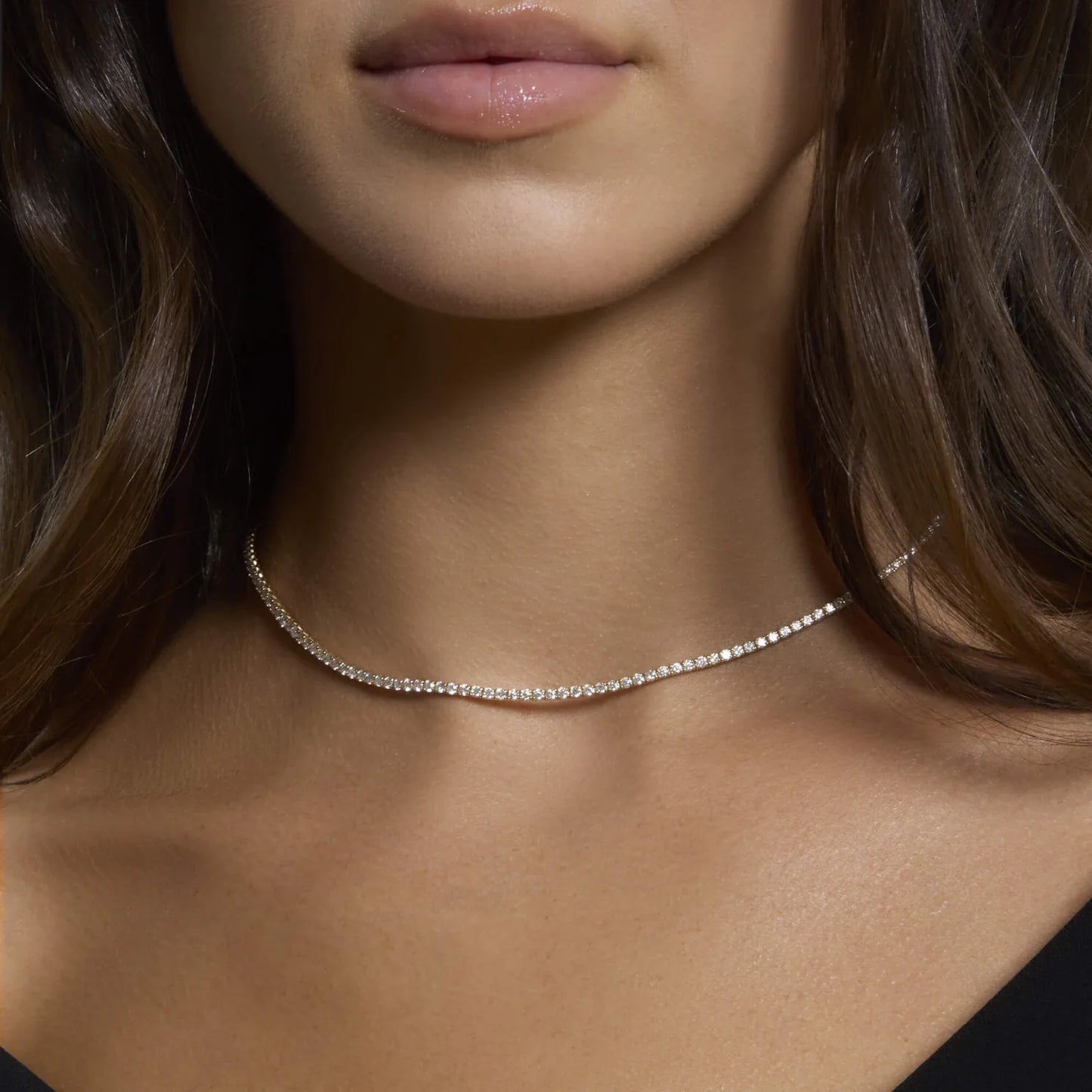 5.80 Carat Unflippable Tennis Necklace