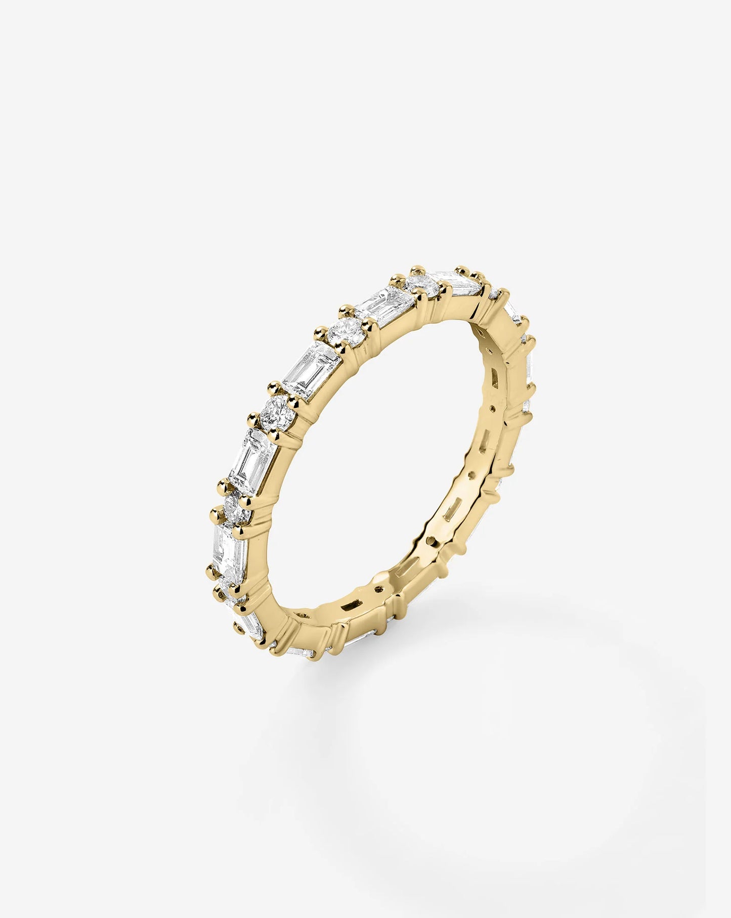 Baguette + Round Eternity Band