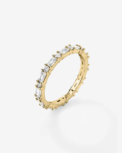 Baguette + Round Eternity Band