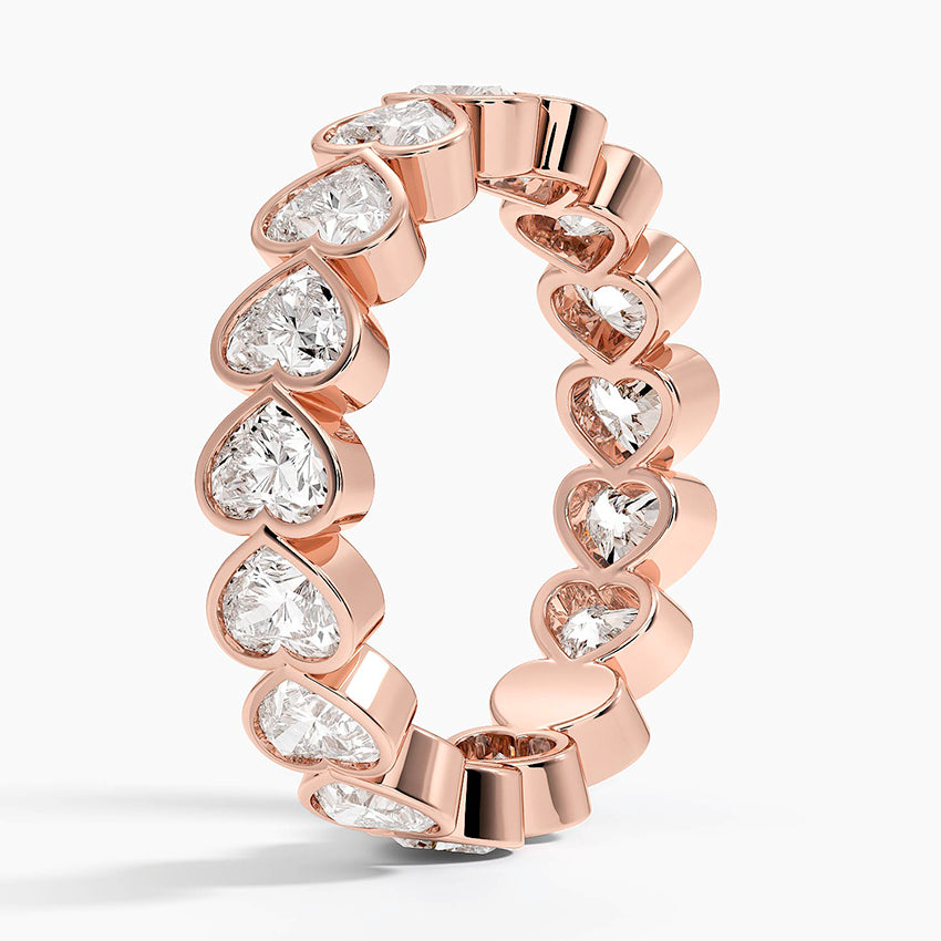 Heart Shaped Lab Diamond Bezel Ring  (2 2/3 total carat weight)