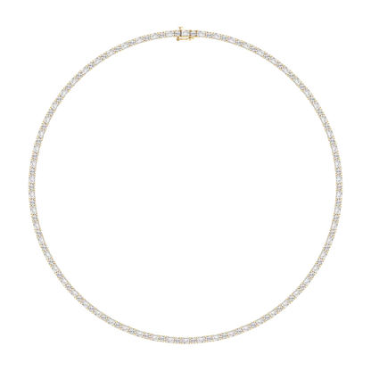 Classic Round and Emerald Cut Tennis Necklace