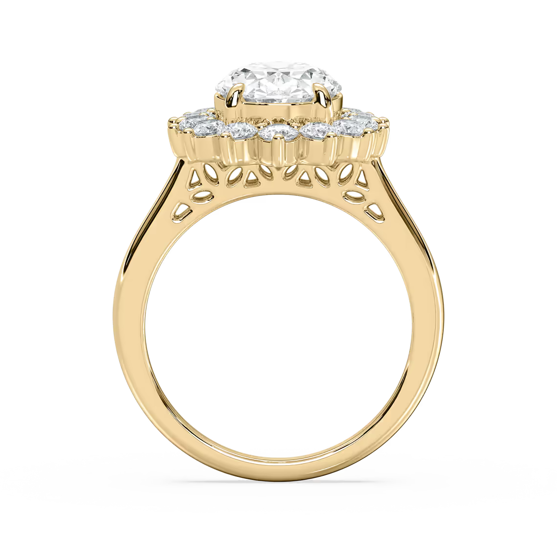 Thea Halo Oval Engagement Ring