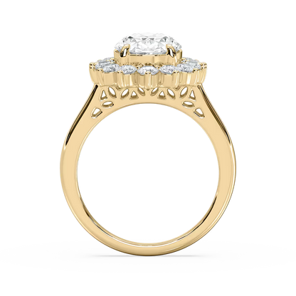 Thea Halo Oval Engagement Ring