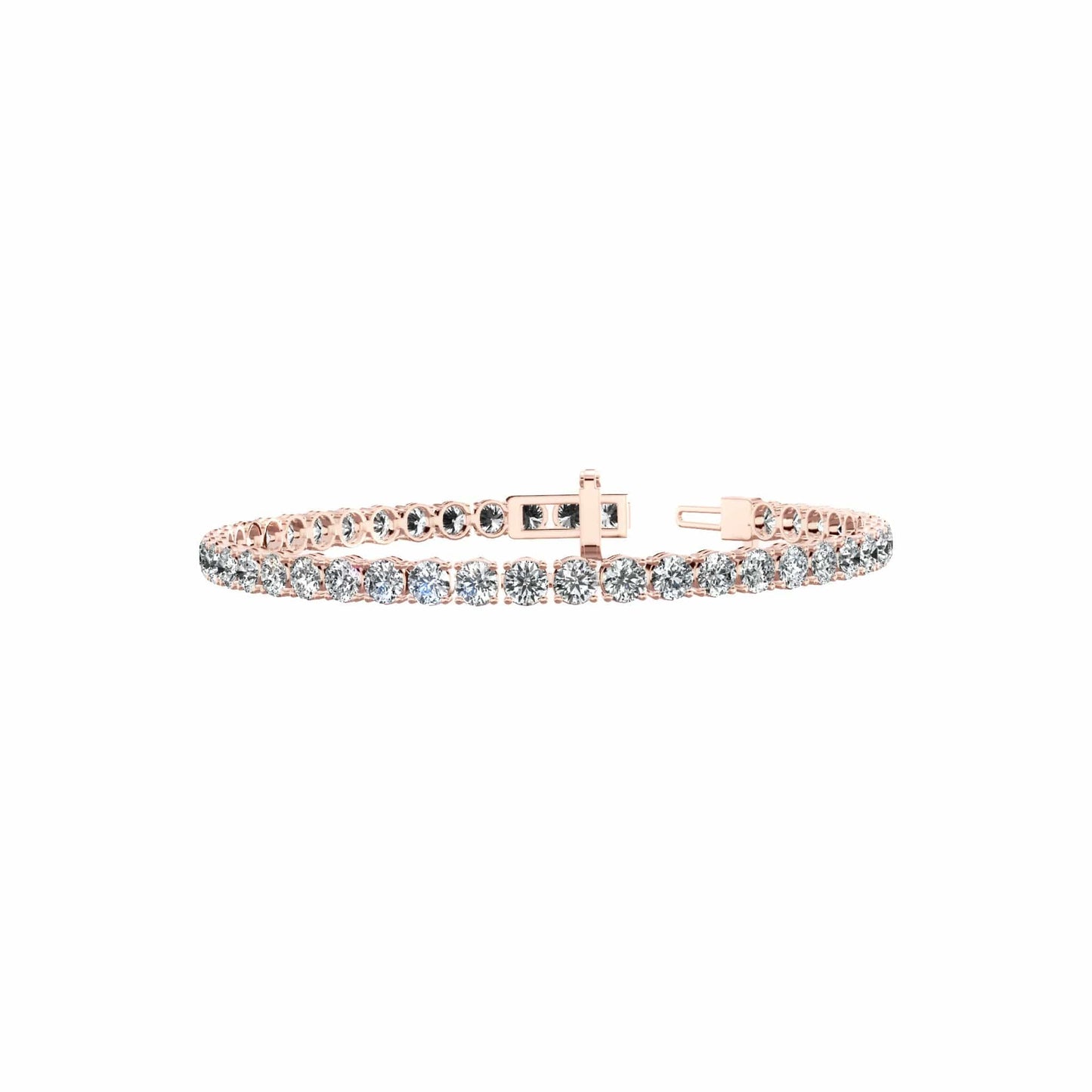 10 Carat Lab Grown Round Cut Diamond Tennis Bracelet