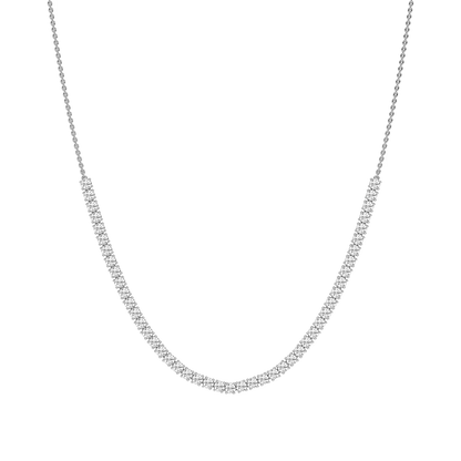 Half Diamond Tennis Necklace