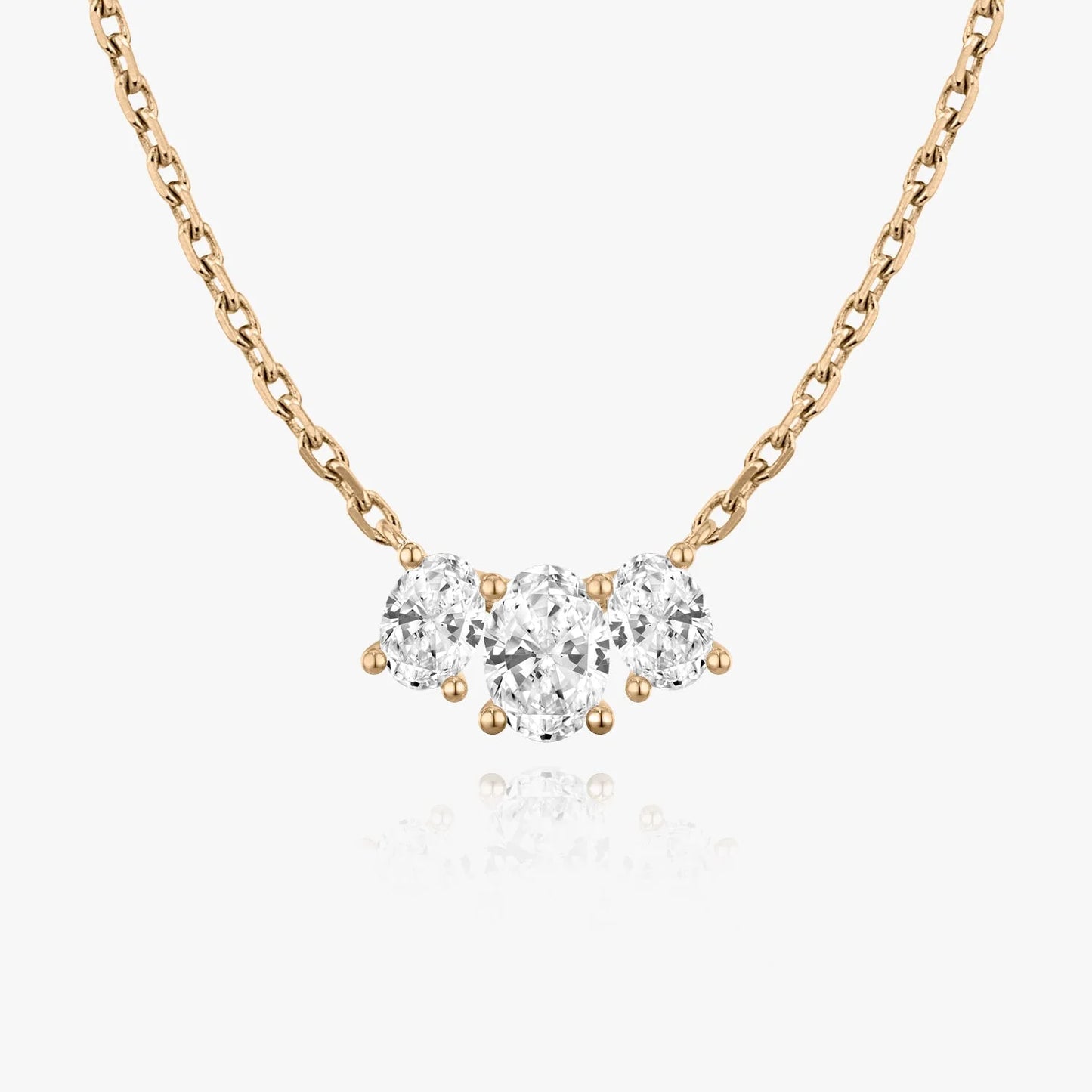 1.0 TCW OVAL CVD F/VS DIAMOND NECKLACE