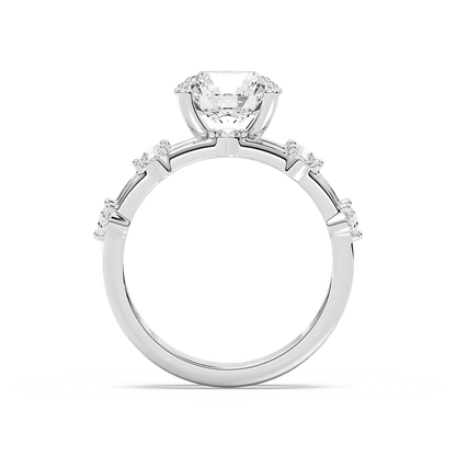 Mila Round Brilliant Wedding Set