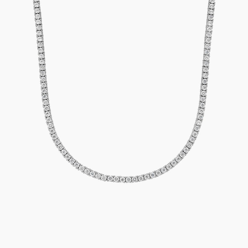 Perfect Four-Prong Lab Diamond Tennis Necklace in 18K Gold