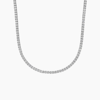 Perfect Four-Prong Lab Diamond Tennis Necklace in 18K Gold