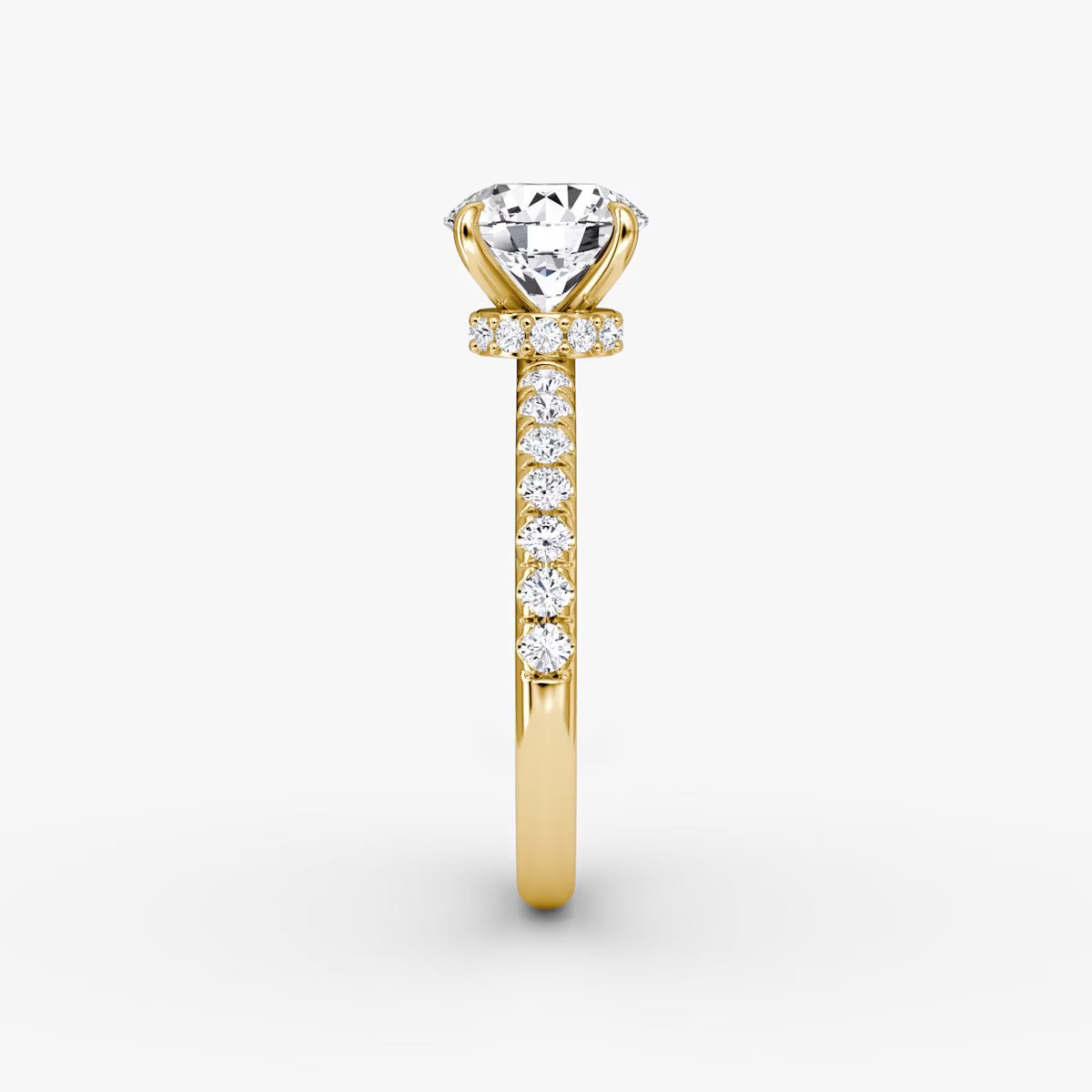 The Hidden Halo 2 Carat Round Brilliant White Gold Engagement Ring