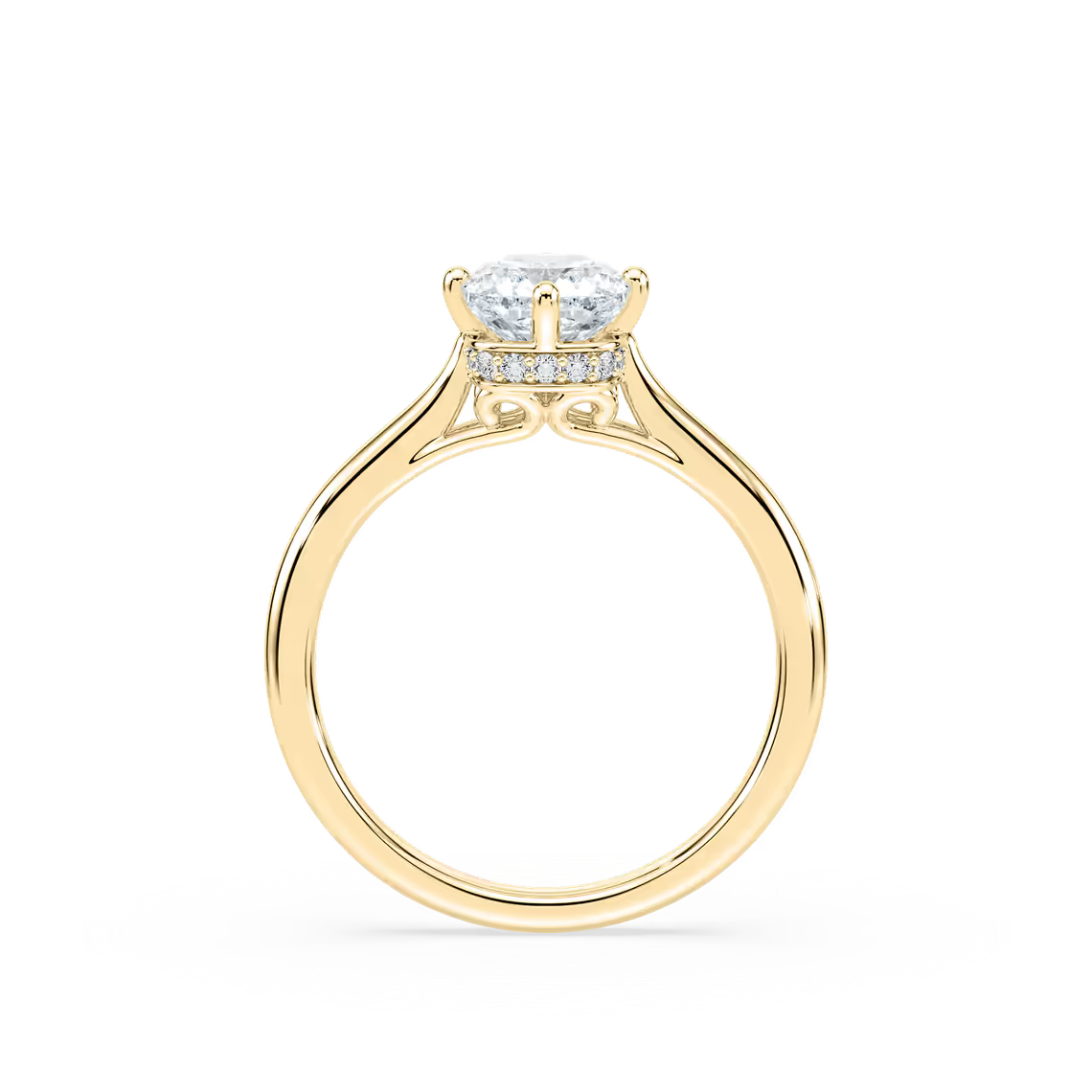 Ariel Hidden Halo Engagement Ring