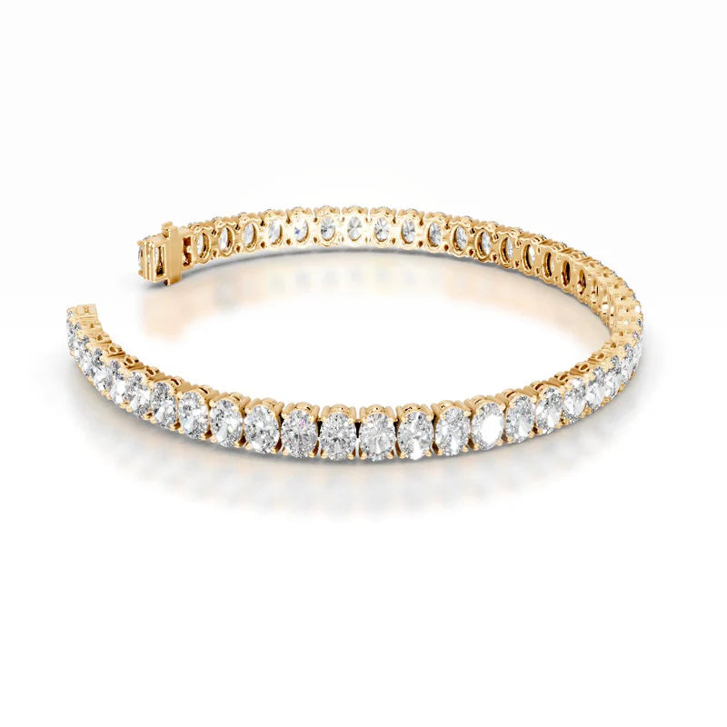 Audrey 12.5 CT Oval Tennis Lab Grown Diamond Bracelet