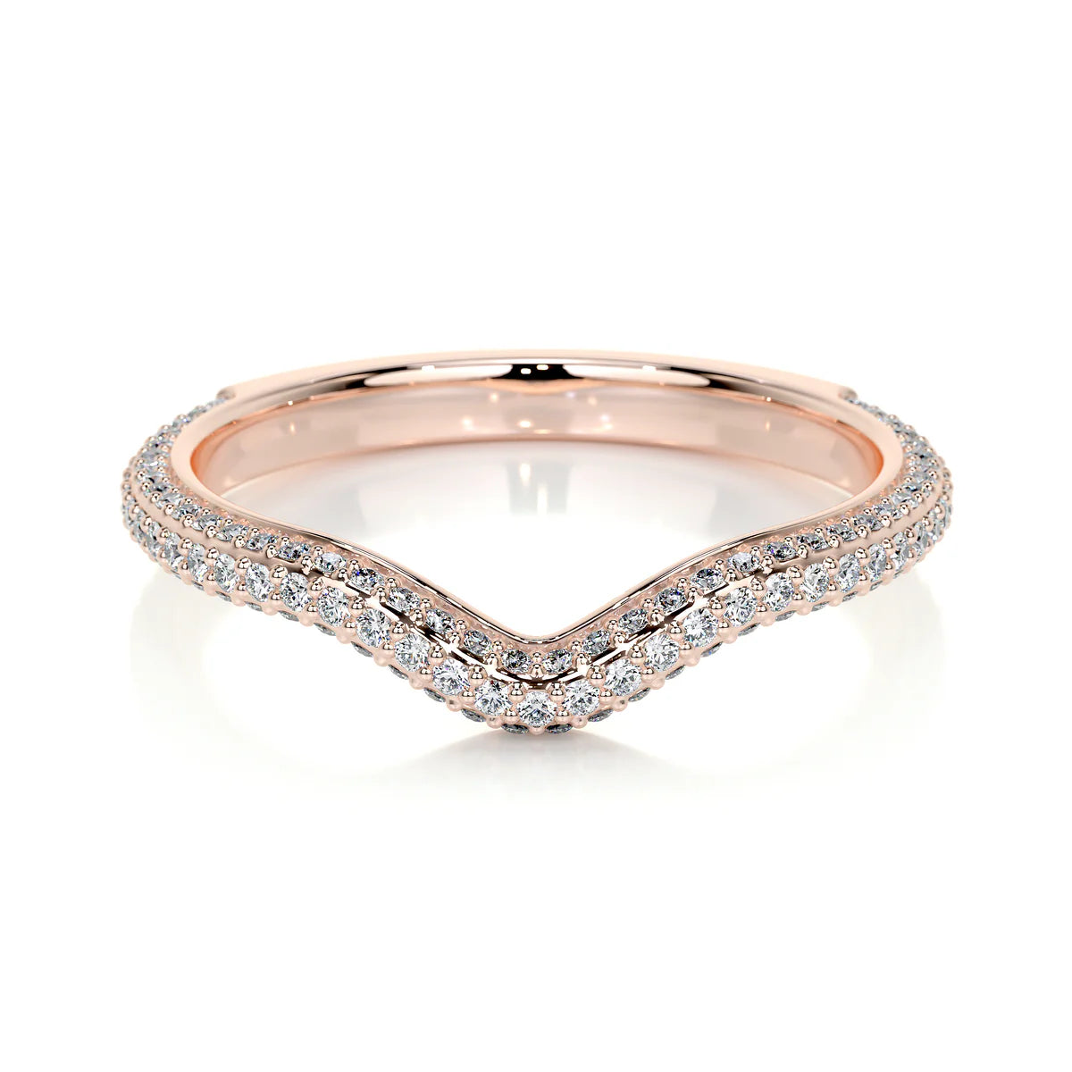 Ana Lab Grown Curved Wedding Ring