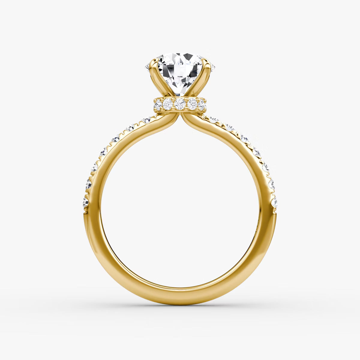 The Hidden Halo 2 Carat Round Brilliant White Gold Engagement Ring