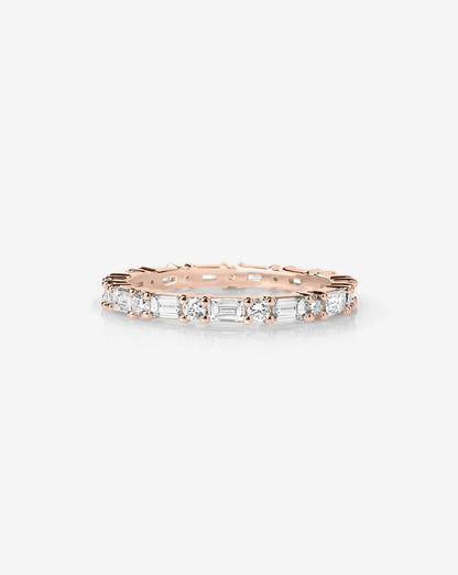 Baguette + Round Eternity Band