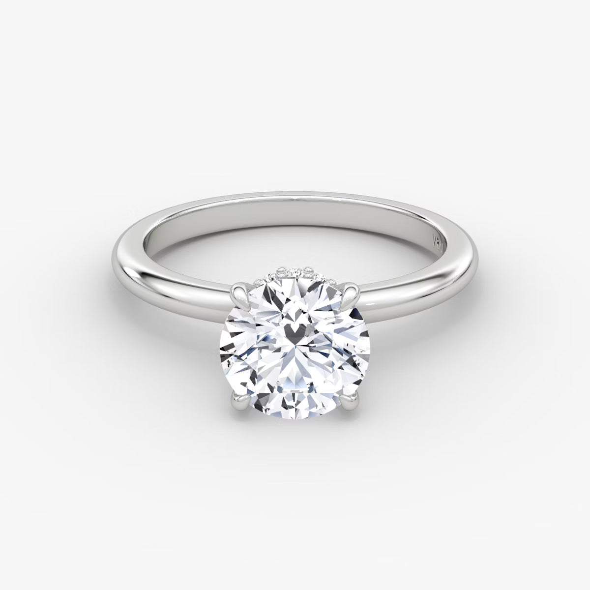 The Veiled Halo 1 Carat Round Brilliant Yellow Gold Engagement Ring