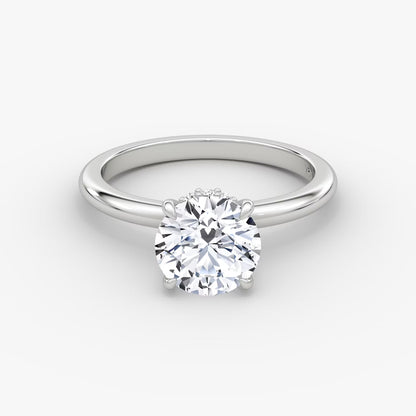 The Veiled Halo 1 Carat Round Brilliant Yellow Gold Engagement Ring
