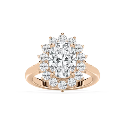 Thea Halo Oval Engagement Ring