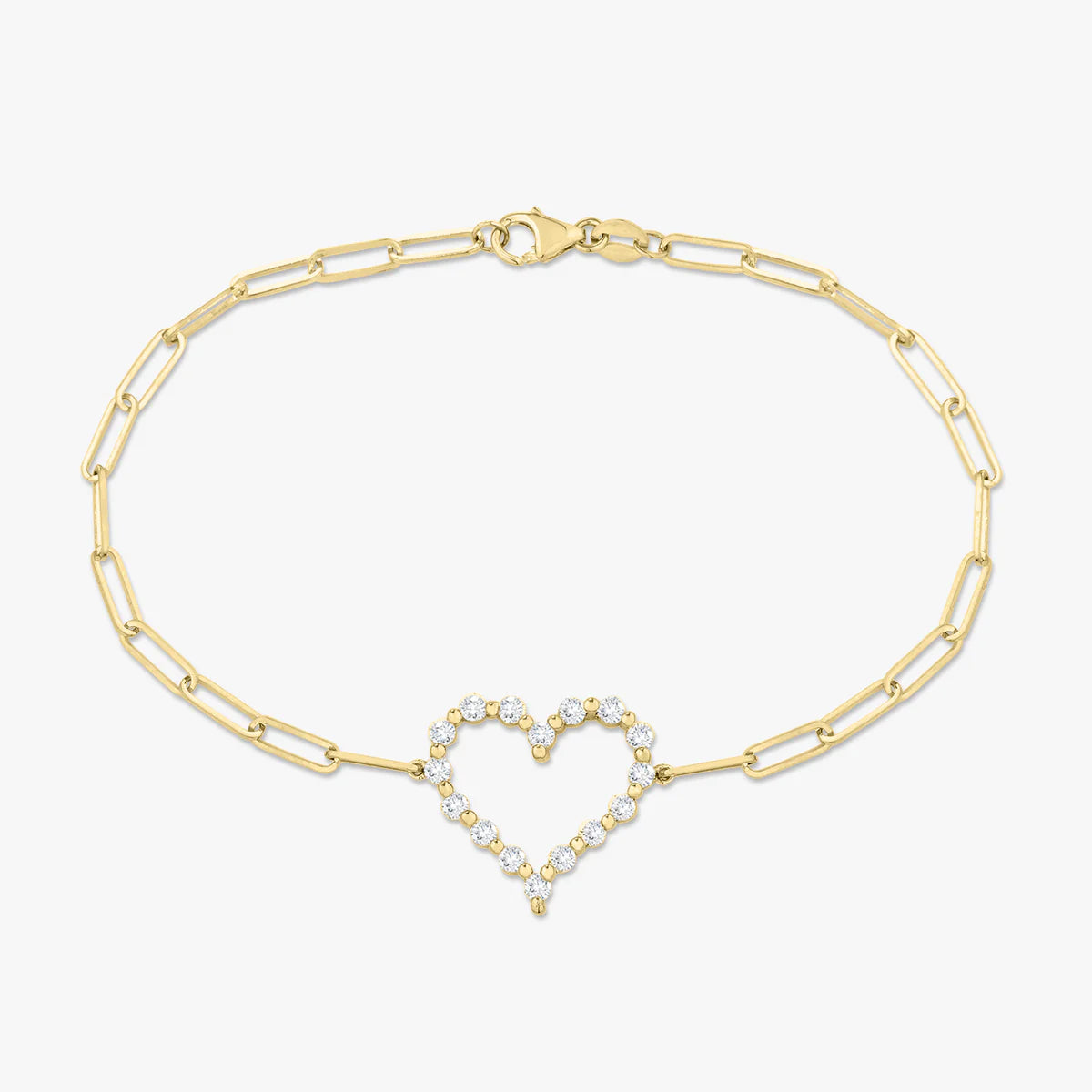 Floating Diamond Heart Bracelet 0.56 ctw