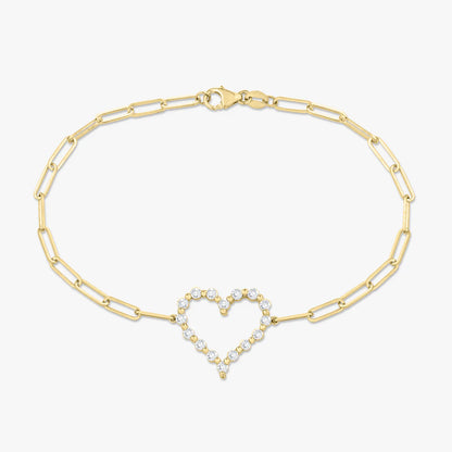 Floating Diamond Heart Bracelet 0.56 ctw