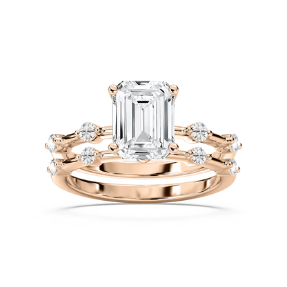 Mila Emerald Cut Wedding Set