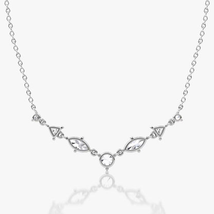 Mixed Shape Linked Tennis Necklace