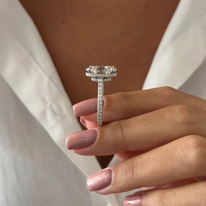 Alina Oval Hidden Halo Engagement Ring