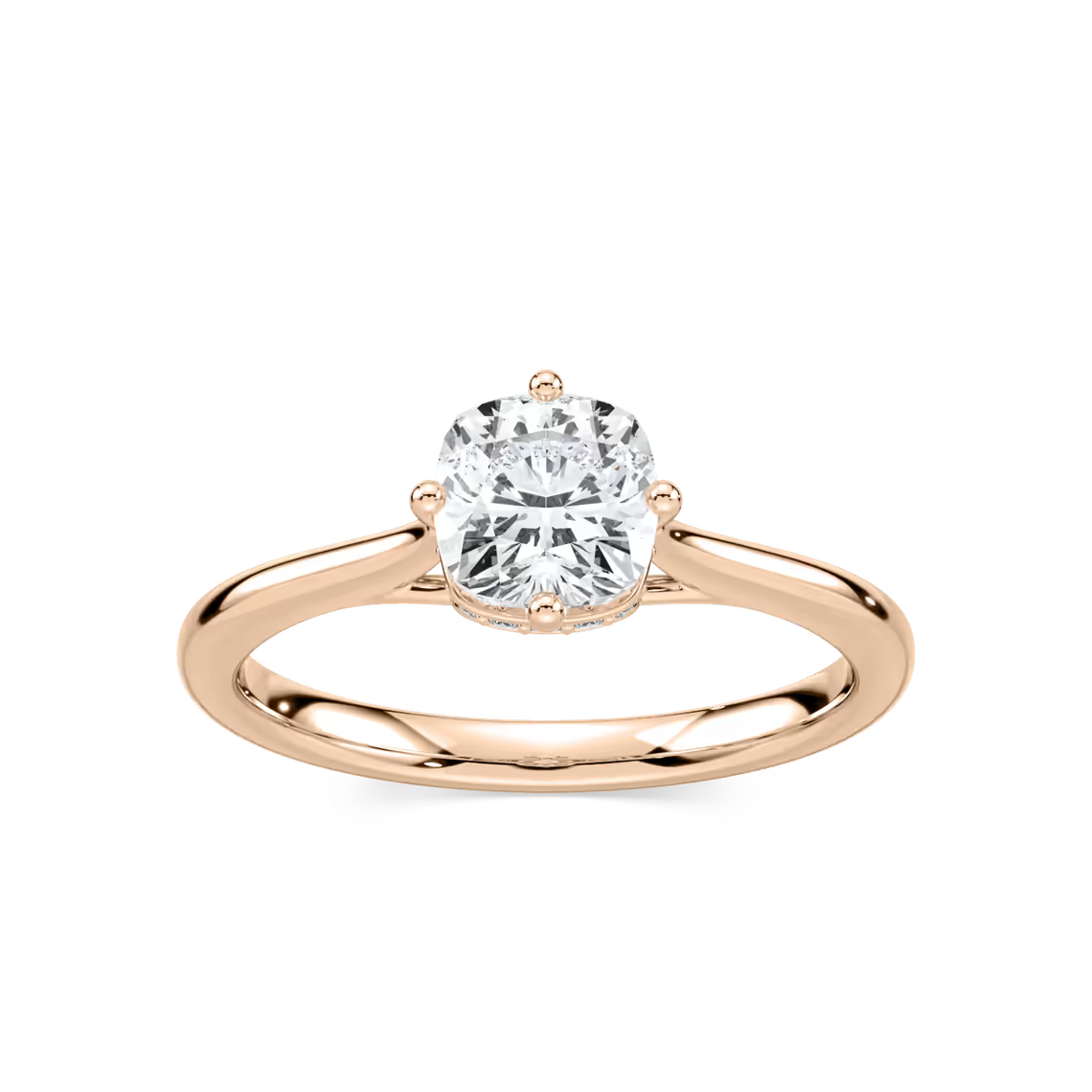 Ariel Hidden Halo Engagement Ring