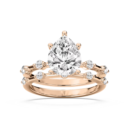 Mila Pear Cut Wedding Set