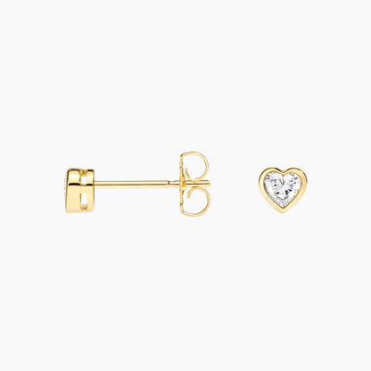 Lab Diamond Bezel Stud Earrings (1/4 ct. tw.) in 14K Yellow Gold