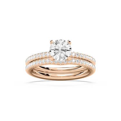 Greer Petite Dome Wedding Set