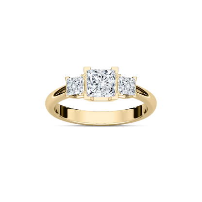 Classic Princess Three Stone Ring