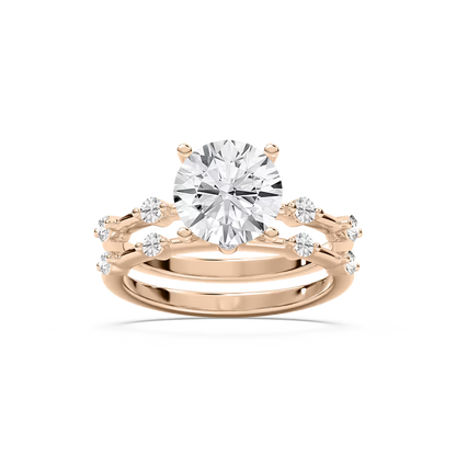 Mila Round Brilliant Wedding Set