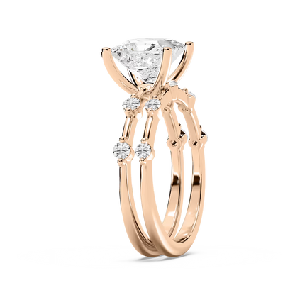 Mila Princess Cut Wedding Set
