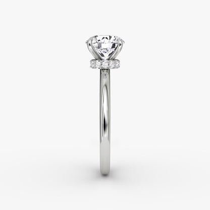 The Veiled Halo 1 Carat Round Brilliant Yellow Gold Engagement Ring